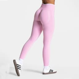Women Solid Color Seamless Leggings White Edge Waist Tight High Waist Hip Lifting Yoga pants 2026New