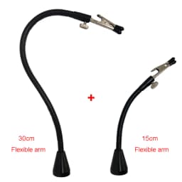 TOOKKSS Magnetic PCB Board Fixed Clip Flexible Arm Soldering Third Hand 4 Flexible Arms Glass Soldering Iron Holder Repair Tools