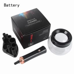 Makeup Brush Cleaning and Drying Machine, Electric Cosmetic Automatic Brush Rotator, with 8 Sizes of Rubber Collar, Can Be Clean