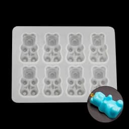 1Pc Cute Bear Sugar Silicone Mould Crystal Resin Epoxy Molds Jewelry Pendant Art DIY Craft Decorations Tools