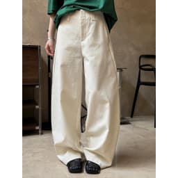 Old Money Style Scimitar Silhouette Pant Loose Fit High Waist Slimming Commuter Trousers For Women
