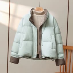 Women's Winter Top Coat Cotton Coat Stand-up Collar Color Block Thickened Simple Comfortable Casual Design Fashion Versatile New