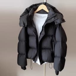 2026 New Women's Winter Short Hooded Puffer Jacket Korean Loose Thick Padded Jackets Female Lightweight Warm Solid Padded Parkas