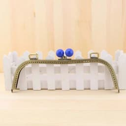 1PCS 26cm Antique Bronze M Shape Embossed Candy Bead Big Metal Purse Frame Bag Kiss Clasp Handle DIY Accessories
