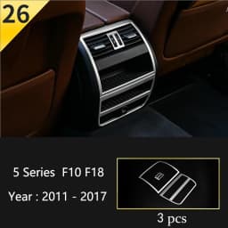 Car Styling Console Multimedia AC CD Panel Decoration Frame Cover Trim Strip Sticker For BMW 5 Series F10 F11 F18 Accessories