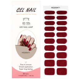 16/20/22Tips Semi-Cured Gel Nail Patch Adhesive Sliders Long Lasting Full Gel Nail Stickers DIY Manicure Harden In UV Lamp Need