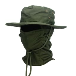 2Pcs/Set Men's Sun Protection Wide Brim Hat With Balaclava Mix Set Breathable Hunting Hat Outdoor Camping Hiking Fishing Cap