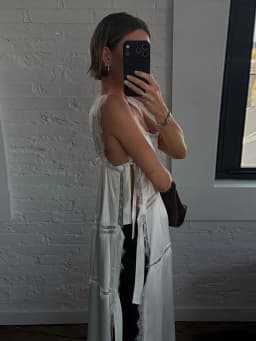 Sexy Solid Lace Patchwork Women's Dress Sleeveless Sling High Split Hollow Out Lady Dresses 2026 Summer Vacation Female Robe