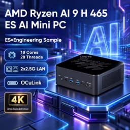 Topton 2x2.5G LAN Gaming Mini PC AMD Ryzen AI 9 H 465 HX 370 ES AI 7 ES OCuLink Desktop Computer Windows 11 WiFi6E For Open Claw