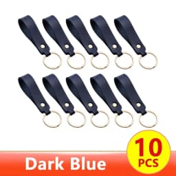 1/100pcs 8Color PU Leather Keychain Business Gift Suitable for Men and Women Car Key Strap Waist Wallet Keychains and Keyrings