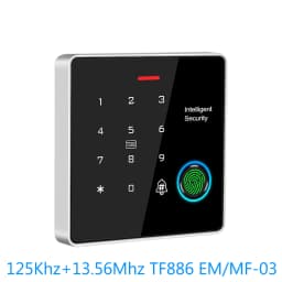 IP65 Standalone Fingerprint Access Controller 125kHz 13.56MHz Backlit Metal Keypad Light with Door Relay Lock (Commercial Grade)