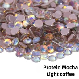 ss6-ss30Glitter Crystal Mocha Opal Non Hotfix Rhinestones Flatback Strass стразы Nails Crystals Diamond For Nail Art Nail Charms
