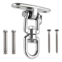 360 Rotating Swing Hangers Set 304 Stainless Steel Hanging Brackets Hammock Chair Hooks Ceiling Wall Mount Heavy Duty