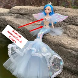 45cm/17.71'' Enchanting Princess Mermaid Doll - Perfect Birthday Gift for Girls & Children's Pretend Play House Dress Up Toy