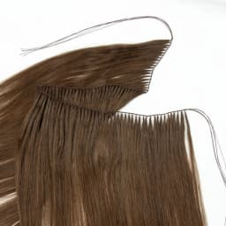 Feather Hair Bundles Extensions Natural Fish Line Human Hair Non-Remy Invisible Micro Rings Hair Extension Weft 100 Strands