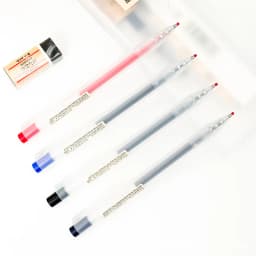 0.5mm Press Gel Pen Blue/Black/Dark Blue/red Ink MUJIs Refills Rod Handle Ballpoint School Office Student Writing Stationery