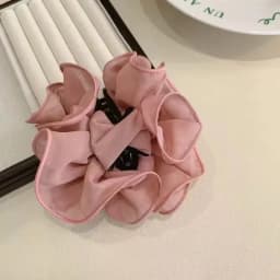 1pc Korean simple mesh flower hair clip updo elegant shark clip back of head hair accessory creative ins hair decoration