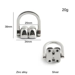10/50/100PCS Metal Bag Side Hanger Square Ring For Handbag Strap Side Carabiner Clip Hook Chain Connector Buckle Accessories