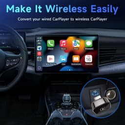 Wireless CarPlay Android Auto Adapter, Mini USB Dongle Plug & Play - Convert Wired CarPlay/Android Auto to Wireless for VW Toyot