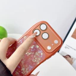 Colorful Shell Pattern Glitter Phone Case For iPhone 18 17 16 15 14 13 Pro Max Shockproof Cover with Camera Control Slide Button