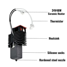 Nano-Coating Upgraded Hotend For Snapmaker U1 Hot End 0.2 0.4 0.6 0.8mm 24V48w Ceramic Block Kit High Flow J Head For u1 printer