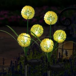 1PC/2PC LED Solar Dandelion Flower Lamp Solar Courtyard Light Waterproof For Courtyard Paths Terraces Garden Decoration