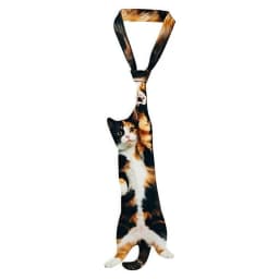 3D Fish Fish-shaped Men's Tie Animal Pattern Lifelike Kitten Necktie Satin Fabric Novelty Creative Neck Tie For Party Wedding