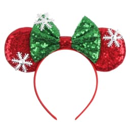 New Christmas Days Wheels Mouse Ear Headband Sequin Bows Girl Adult Kids DIY Party Cosplay Hair Accessories Princess Hairband