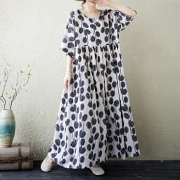 Plus Size Bohemian Print Maxi Long Dress for Women Floral Casual Cotton Linen Loose Vintage Vestidos Para Mujer Robe Dresses