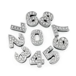 130pc/lot Hole 10mm Slide Letter DIY Slide Charm Alloy ENGLISH Alphabet Fit For 10MM Wristband Bracelet Jewelrys