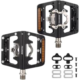 Mountain Bike Clipless Pedals All-Aluminum MTB Clip-On Pedals Luminous Reflectors Lockable Pedals Suitable SHIMANO SPD System