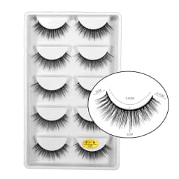5 Pairs 3D Mink False Eyelashes H13, Soft Eyelash Extension Natural Eyelashes Makeup Lashes Wholesale G800, G806