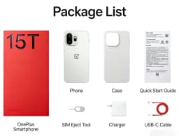 OnePlus 15T Unlocked Network Snapdragon 8 Elite Gen 5 Screen 6.32 Inch AMOLED 165HZ Battery 7500mAh 100W Supercharge 50MP