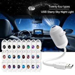Mini Galaxy Star Projector Night Light – Starry Sky Ambient Lamp For Car Bedroom Sleep Decoration Lighting