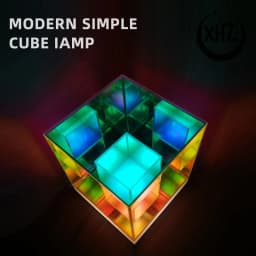 LED 3D Pyramid Cube Night Light USB Color Dimming Ambient Light Living Room Bedroom Bedside Decorative Table Lamp Birthday GifT