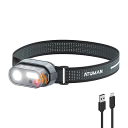 ATuMan Rechargeable LED Headlight with Motion Sensor 8 Light Modes 1200 Lumens for Hiking,Outdoor,Fishing