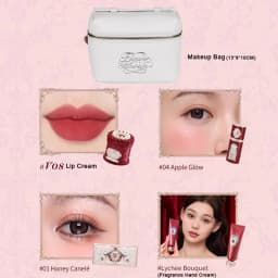 Flower Knows Strawberry Cupid Professional Makeup Set For Women Full Kit Gift Box Eyeshadow Lip Cream Blush Compact Powder Sets