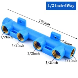 1/2" Female Thread Splitter Water Pipe Distributor 4/5/6Way Splitter, Water Tank Drain Switch Automotive Sprinkler Accessories