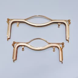 K666 light gold Smooth surface lip 27CM no hole screw delicate Luggage Accessories Hardware purse frame DIY Kiss lock bag
