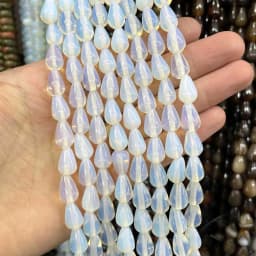 6 8 10MM Natural Stone Water Drop Turquoises Agates Quartz Jades Loose Spacer Beads For Jewelry Making DIY Bracelet Accessories