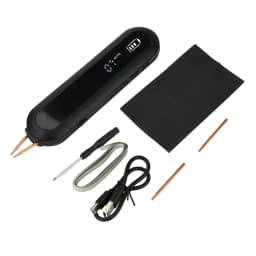 Handheld Spot Welder Kit with 18650 Battery, 12 Power Levels Adjustable, LED Lighting & Nickel Strips Included