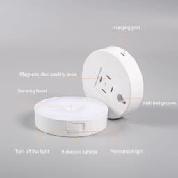 LED Human Body Induction Night Light 8LEDs USB Charging Smart Sensor Lamp Bedside Bedroom Home Corridor Lighting Mini Wall Lamp