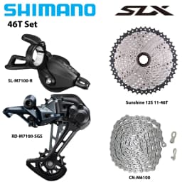 SHIMANO Deore SLX M7100 1X12S Groupset Shift Lever Rear Derailleur M6100 Chain SUNSHINE HG Cassette 12S 46T 50T 52T Bike Parts