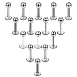 36Pcs Spike Nose Stud Surgical Steel Labret Jewelry Snake Bites Lip Piercing Monroe Lip Rings Studs for Women Men Helix Earring