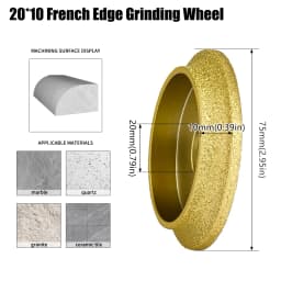Brazed Stone Edge Grinding Wheel Diamond Roman Wheel Grinding Wheel Tile Marble Grooving and Edge Grinding Tools