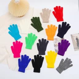 Hot Sale Winter Candy Color All-match Warm Touch Screen Five-finger Knitted Gloves Unisex