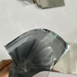 20pcs Aluminum Foil Self-adhesive Bag 6*9CM Cool Punk Silver Color Small Pouches Handmade Jewelry Earring Packaging Shipping