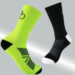 3 Pairs Cycling Socks Men Breathable Mesh Road MTB Bike Socks Bicycle Pattern Mid Tube Outdoor Sport Racing Socks Running Stripe