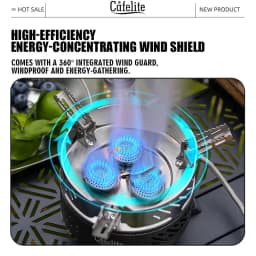 8800W High Power Camping Gas Stove Portable Split Burner Preheating Tube Wind Shield Folding Legs Butane Alpine LPG Canister