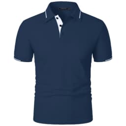 Mens Summer Classic Short Sleeve Polo Tops Button Placket Regular Fit and Solid Lightweight Casual Outdoor Pullover Topss